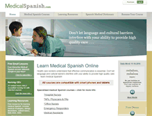 Tablet Screenshot of medicalspanish.com